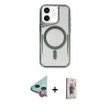 MARSİLYAN™- iPhone 11 Kılıf Yadigar Klasik Özel Seri - Siyah Bilvis 3D Cam Ekran Koruyucu + Raze Metal Kamera Lens - KI