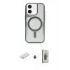 MARSİLYAN™- iPhone 11 Kılıf Yadigar Klasik Özel Seri - Siyah Bilvis 3D Cam Ekran Koruyucu + Renkli Kamera Lens Koruma Cam - PE