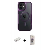 MARSİLYAN™- iPhone 11 Kılıf Yadigar Klasik Özel Seri - Siyah Bilvis 3D Cam Ekran Koruyucu + Renkli Kamera Lens Koruma Cam - PE