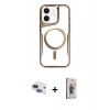 MARSİLYAN™- iPhone 11 Kılıf Yadigar Klasik Özel Seri - Siyah Bilvis 3D Cam Ekran Koruyucu + Pers Alüminyum Kamera Lens - LT