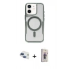 MARSİLYAN™- iPhone 11 Kılıf Yadigar Klasik Özel Seri - Siyah Bilvis 3D Cam Ekran Koruyucu + Pers Alüminyum Kamera Lens - LT