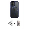 MARSİLYAN™- iPhone 11 Kılıf Yadigar Klasik Özel Seri - Siyah Bilvis 3D Cam Ekran Koruyucu + Raze Metal Kamera Lens - GS