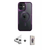 MARSİLYAN™- iPhone 11 Kılıf Yadigar Klasik Özel Seri - Siyah Bilvis 3D Cam Ekran Koruyucu + Raze Metal Kamera Lens - GS
