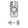 MARSİLYAN™- iPhone 11 Kılıf Yadigar Klasik Özel Seri - Siyah Bilvis 3D Cam Ekran Koruyucu + Raze Metal Kamera Lens - GS