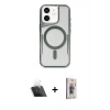 MARSİLYAN™- iPhone 11 Kılıf Yadigar Klasik Özel Seri - Siyah Bilvis 3D Cam Ekran Koruyucu + Kamera Lens Koruma Cam - SF