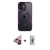 MARSİLYAN™- iPhone 11 Kılıf Yadigar Klasik Özel Seri - Siyah Bilvis 3D Cam Ekran Koruyucu + Raze Metal Kamera Lens - SH