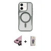 MARSİLYAN™- iPhone 11 Kılıf Yadigar Klasik Özel Seri - Siyah Bilvis 3D Cam Ekran Koruyucu + Raze Metal Kamera Lens - SH