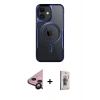 MARSİLYAN™- iPhone 11 Kılıf Yadigar Klasik Özel Seri - Siyah Bilvis 3D Cam Ekran Koruyucu + Raze Metal Kamera Lens - SH
