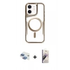 MARSİLYAN™- iPhone 11 Kılıf Yadigar Klasik Özel Seri - Siyah Bilvis 3D Mat Cam Ekran Koruyucu + Pers Alüminyum Kamera Lens - GI