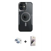 MARSİLYAN™- iPhone 11 Kılıf Yadigar Klasik Özel Seri - Siyah Bilvis 3D Mat Cam Ekran Koruyucu + Pers Alüminyum Kamera Lens - GI