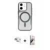 MARSİLYAN™- iPhone 11 Kılıf Yadigar Klasik Özel Seri - Siyah Bilvis 3D Mat Cam Ekran Koruyucu + Gold Pers Alüminyum Kamera Lens