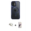 MARSİLYAN™- iPhone 11 Kılıf Yadigar Klasik Özel Seri - Siyah Bilvis 3D Mat Cam Ekran Koruyucu + Gold Pers Alüminyum Kamera Lens