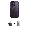 MARSİLYAN™- iPhone 11 Kılıf Yadigar Klasik Özel Seri - Siyah Bilvis 3D Mat Cam Ekran Koruyucu + Kamera Lens Koruma Cam - SF
