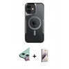MARSİLYAN™- iPhone 11 Kılıf Yadigar Klasik Özel Seri - Siyah Bilvis 3D Mat Cam Ekran Koruyucu + Raze Metal Kamera Lens - KI