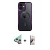 MARSİLYAN™- iPhone 11 Kılıf Yadigar Klasik Özel Seri - Siyah Bilvis 3D Mat Cam Ekran Koruyucu + Raze Metal Kamera Lens - KI