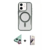 MARSİLYAN™- iPhone 11 Kılıf Yadigar Klasik Özel Seri - Siyah Bilvis 3D Mat Cam Ekran Koruyucu + Raze Metal Kamera Lens - KI