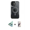 MARSİLYAN™- iPhone 11 Kılıf Yadigar Klasik Özel Seri - Siyah Bilvis 3D Mat Cam Ekran Koruyucu + Mavi Raze Metal Kamera Lens