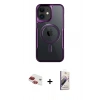 MARSİLYAN™- iPhone 11 Kılıf Yadigar Klasik Özel Seri - Siyah Bilvis 3D Mat Cam Ekran Koruyucu + Pers Alüminyum Kamera Lens - KI