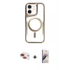 MARSİLYAN™- iPhone 11 Kılıf Yadigar Klasik Özel Seri - Siyah Bilvis 3D Mat Cam Ekran Koruyucu + Pers Alüminyum Kamera Lens - KI