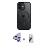 MARSİLYAN™- iPhone 11 Kılıf Yadigar Klasik Özel Seri - Siyah Bilvis 3D Mat Cam Ekran Koruyucu + Raze Metal Kamera Lens - MR