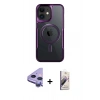 MARSİLYAN™- iPhone 11 Kılıf Yadigar Klasik Özel Seri - Siyah Bilvis 3D Mat Cam Ekran Koruyucu + Raze Metal Kamera Lens - MR