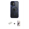 MARSİLYAN™- iPhone 11 Kılıf Yadigar Klasik Özel Seri - Siyah Bilvis 3D Mat Cam Ekran Koruyucu + Renkli Kamera Lens Koruma Cam - YL