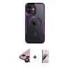 MARSİLYAN™- iPhone 11 Kılıf Yadigar Klasik Özel Seri - Siyah Bilvis 3D Mat Cam Ekran Koruyucu + Raze Metal Kamera Lens - SH