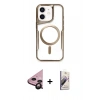MARSİLYAN™- iPhone 11 Kılıf Yadigar Klasik Özel Seri - Siyah Bilvis 3D Mat Cam Ekran Koruyucu + Raze Metal Kamera Lens - SH