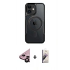 MARSİLYAN™- iPhone 11 Kılıf Yadigar Klasik Özel Seri - Siyah Bilvis 3D Mat Cam Ekran Koruyucu + Raze Metal Kamera Lens - SH
