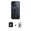 MARSİLYAN™- iPhone 11 Kılıf Yadigar Klasik Özel Seri - Siyah Bilvis 3D Mat Cam Ekran Koruyucu + PVD Metal Kamera Lens - TU