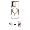 MARSİLYAN™- iPhone 11 Kılıf Yadigar Klasik Özel Seri - Siyah Bilvis 3D Mat Cam Ekran Koruyucu + Pers Alüminyum Kamera Lens - YL