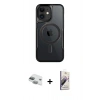 MARSİLYAN™- iPhone 11 Kılıf Yadigar Klasik Özel Seri - Siyah Bilvis 3D Mat Cam Ekran Koruyucu + Pers Alüminyum Kamera Lens - YL