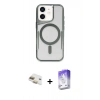 MARSİLYAN™- iPhone 11 Kılıf Yadigar Klasik Özel Seri - Siyah Bilvis 5in1 3D Magic Cam Ekran Koruyucu + Pers Alüminyum Kamera Lens - GD
