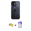 MARSİLYAN™- iPhone 11 Kılıf Yadigar Klasik Özel Seri - Siyah Bilvis 5in1 3D Magic Cam Ekran Koruyucu + Rainbow Kamera Lens Koruma Cam - KI