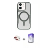 MARSİLYAN™- iPhone 11 Kılıf Yadigar Klasik Özel Seri - Siyah Bilvis 5in1 3D Magic Cam Ekran Koruyucu + Pers Alüminyum Kamera Lens - KI