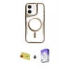 MARSİLYAN™- iPhone 11 Kılıf Yadigar Klasik Özel Seri - Siyah Bilvis 5in1 3D Magic Cam Ekran Koruyucu + Rainbow Kamera Lens Koruma Cam - KI