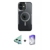 MARSİLYAN™- iPhone 11 Kılıf Yadigar Klasik Özel Seri - Siyah Bilvis 5in1 3D Magic Cam Ekran Koruyucu + Raze Metal Kamera Lens - MI