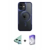 MARSİLYAN™- iPhone 11 Kılıf Yadigar Klasik Özel Seri - Siyah Bilvis 5in1 3D Magic Cam Ekran Koruyucu + Raze Metal Kamera Lens - MI
