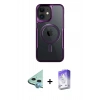 MARSİLYAN™- iPhone 11 Kılıf Yadigar Klasik Özel Seri - Siyah Bilvis 5in1 3D Magic Cam Ekran Koruyucu + Raze Metal Kamera Lens - MI