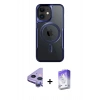MARSİLYAN™- iPhone 11 Kılıf Yadigar Klasik Özel Seri - Siyah Bilvis 5in1 3D Magic Cam Ekran Koruyucu + Raze Metal Kamera Lens - MR