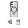 MARSİLYAN™- iPhone 11 Kılıf Yadigar Klasik Özel Seri - Siyah Bilvis 5in1 3D Magic Cam Ekran Koruyucu + Raze Metal Kamera Lens - MR