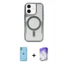 MARSİLYAN™- iPhone 11 Kılıf Yadigar Klasik Özel Seri - Siyah Bilvis 5in1 3D Magic Cam Ekran Koruyucu + Neon Fosforlu Kamera Lens - YL