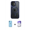 MARSİLYAN™- iPhone 11 Kılıf Yadigar Klasik Özel Seri - Siyah Bilvis 5in1 3D Magic Cam Ekran Koruyucu + Neon Fosforlu Kamera Lens - MI