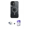 MARSİLYAN™- iPhone 11 Kılıf Yadigar Klasik Özel Seri - Siyah Bilvis 5in1 3D Magic Cam Ekran Koruyucu + Pers Alüminyum Kamera Lens - LT
