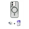 MARSİLYAN™- iPhone 11 Kılıf Yadigar Klasik Özel Seri - Siyah Bilvis 5in1 3D Magic Cam Ekran Koruyucu + Pers Alüminyum Kamera Lens - LT
