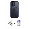 MARSİLYAN™- iPhone 11 Kılıf Yadigar Klasik Özel Seri - Siyah Bilvis 5in1 3D Magic Cam Ekran Koruyucu + Raze Metal Kamera Lens - GS