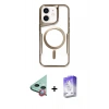 MARSİLYAN™- iPhone 11 Kılıf Yadigar Klasik Özel Seri - Siyah Bilvis 5in1 3D Magic Cam Ekran Koruyucu + Raze Metal Kamera Lens - KI