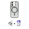 MARSİLYAN™- iPhone 11 Kılıf Yadigar Klasik Özel Seri - Siyah Bilvis 5in1 3D Magic Cam Ekran Koruyucu + Raze Metal Kamera Lens - GS
