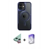 MARSİLYAN™- iPhone 11 Kılıf Yadigar Klasik Özel Seri - Siyah Bilvis 5in1 3D Magic Cam Ekran Koruyucu + Raze Metal Kamera Lens - KI