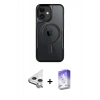 MARSİLYAN™- iPhone 11 Kılıf Yadigar Klasik Özel Seri - Siyah Bilvis 5in1 3D Magic Cam Ekran Koruyucu + Raze Metal Kamera Lens - GS